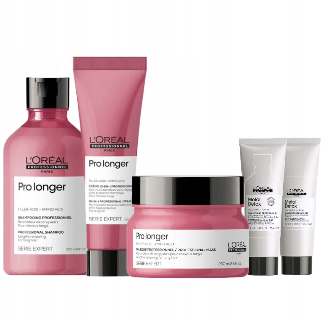 Loreal Pro Longer odżywczy szampon, maska, krem bez spłukiwania do włosów