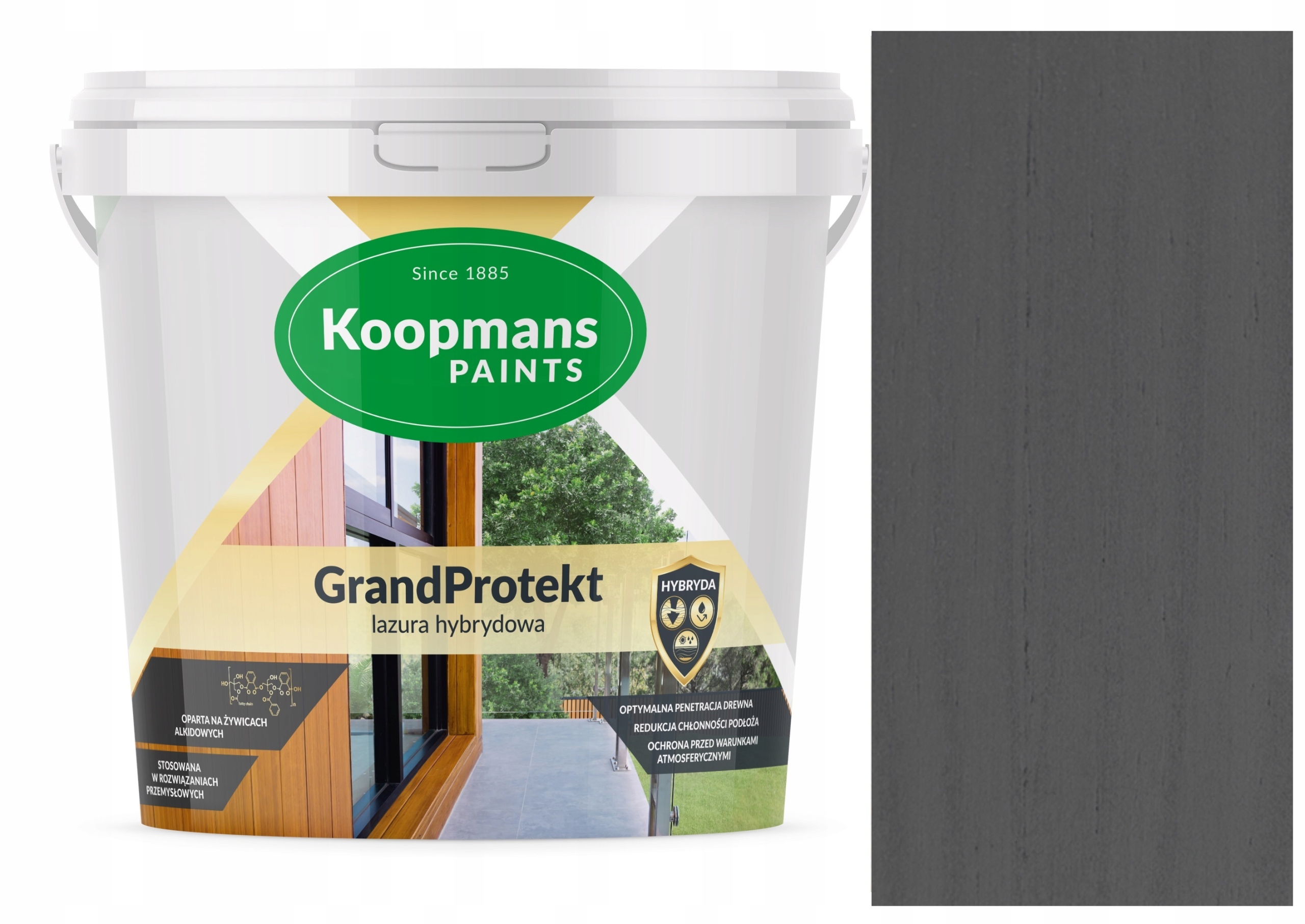Koopmans GrandProtekt Hybridná Lazúra Na Drevo 10L Surová Modrá 916
