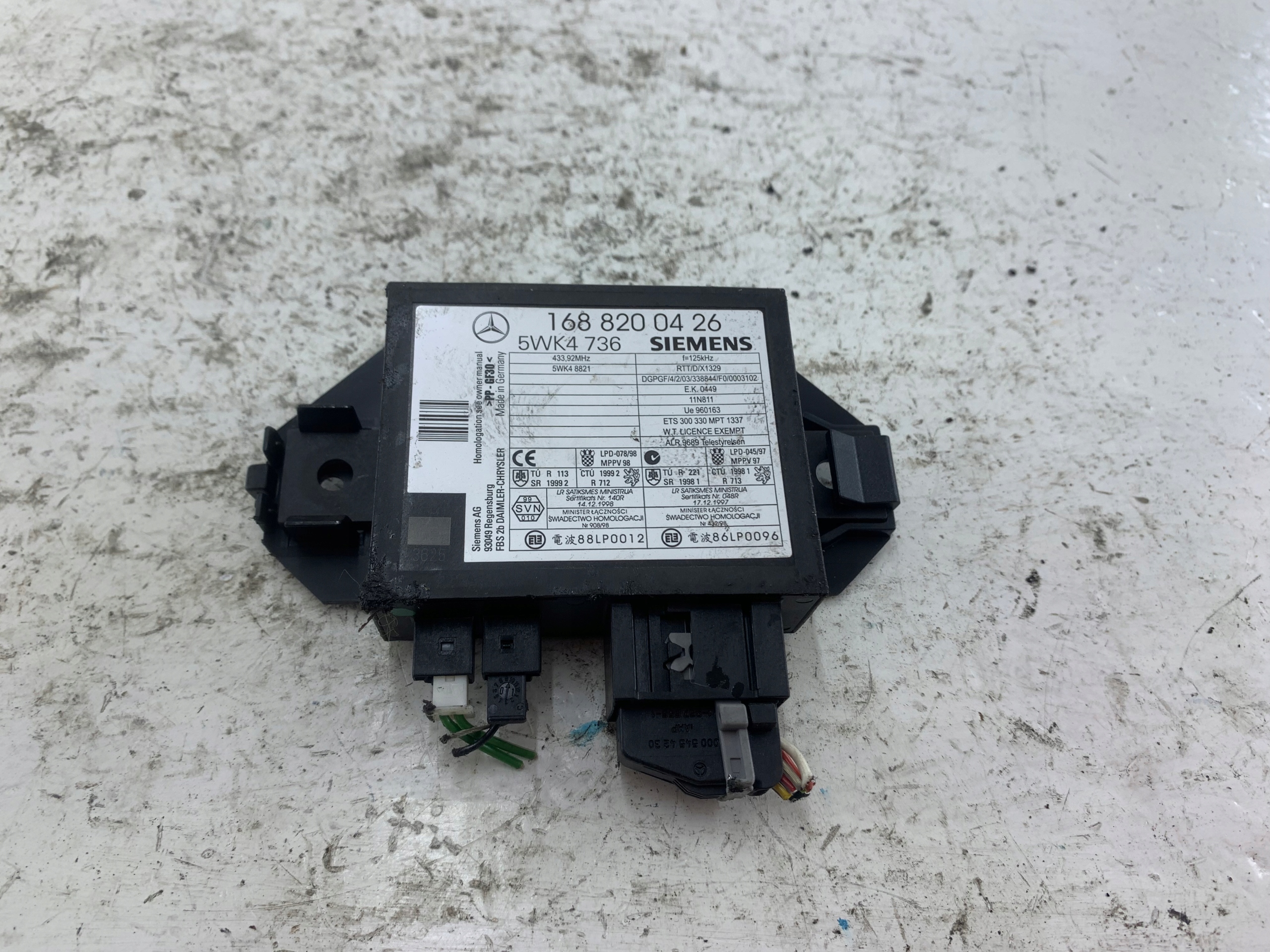 MERCEDES W168 module IMMOBILIZERA 1688200426