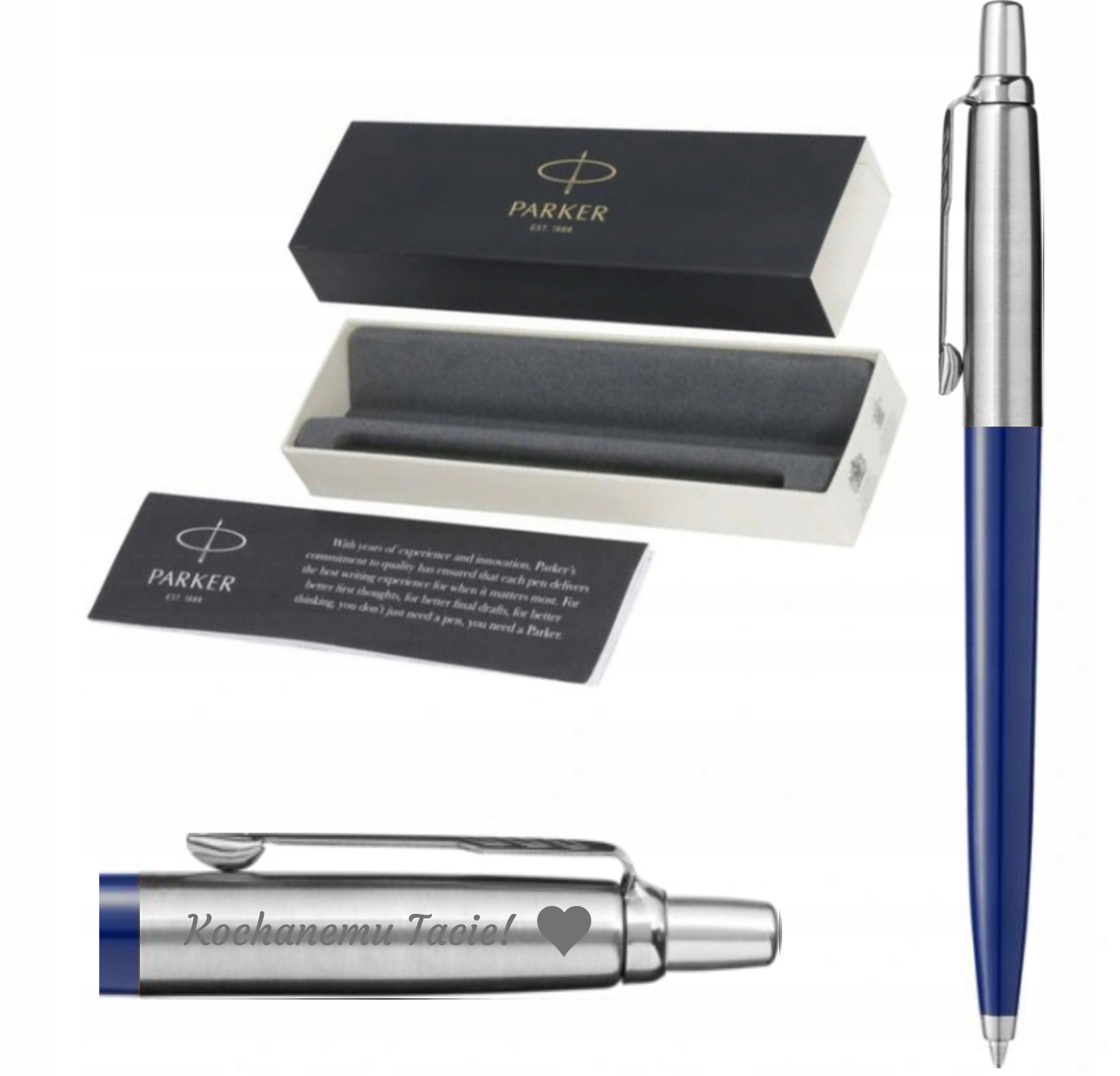

Długopis Parker Jotter z GRAWERem Czarny Wkład
