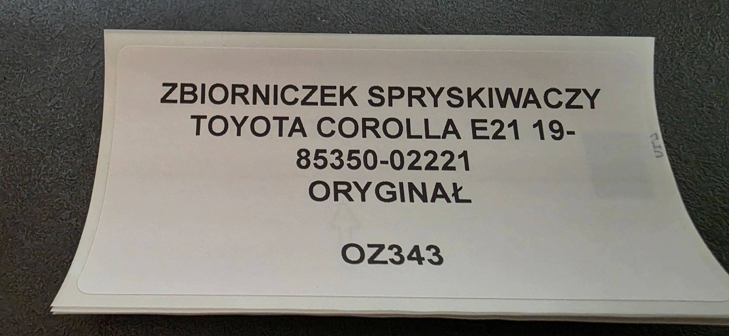 washer fluid tank TOYOTA COROLLA E21 19- original 85350-02221