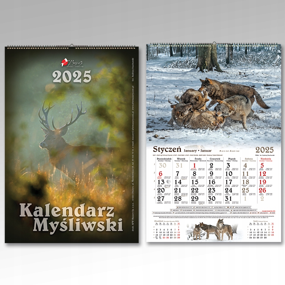Kalendarz Myśliwski na 2025rok -Nowość
