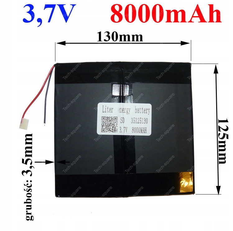 Akumulator Bateria Tablet 8"-10" 8000mAh