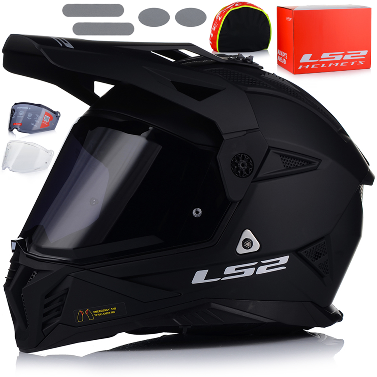 Motocyklová Prilba LS2 MX702 Pioneer Enduro Cross Štvorkolka Atv 2xSKLO Blenda