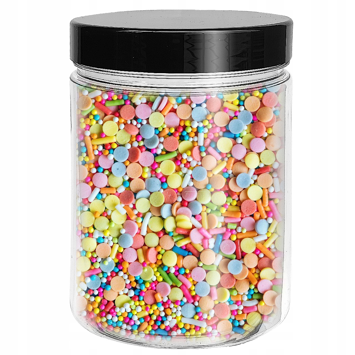 Słoik pojemnik plastikowy makaron 1L 1000ml x1 CZ na żywność z nakrętką