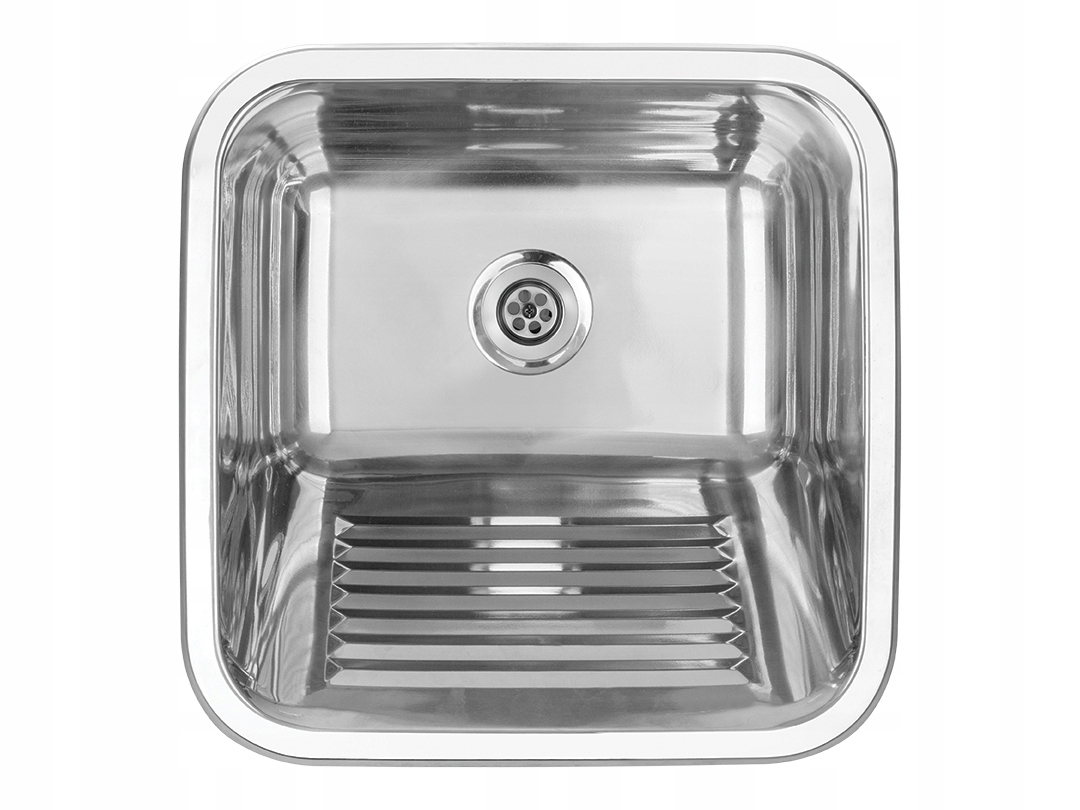 Hospodárska Komora Trinnity 45x45x21CM Oceľová Montážna Sada A Sifón V Kpl.