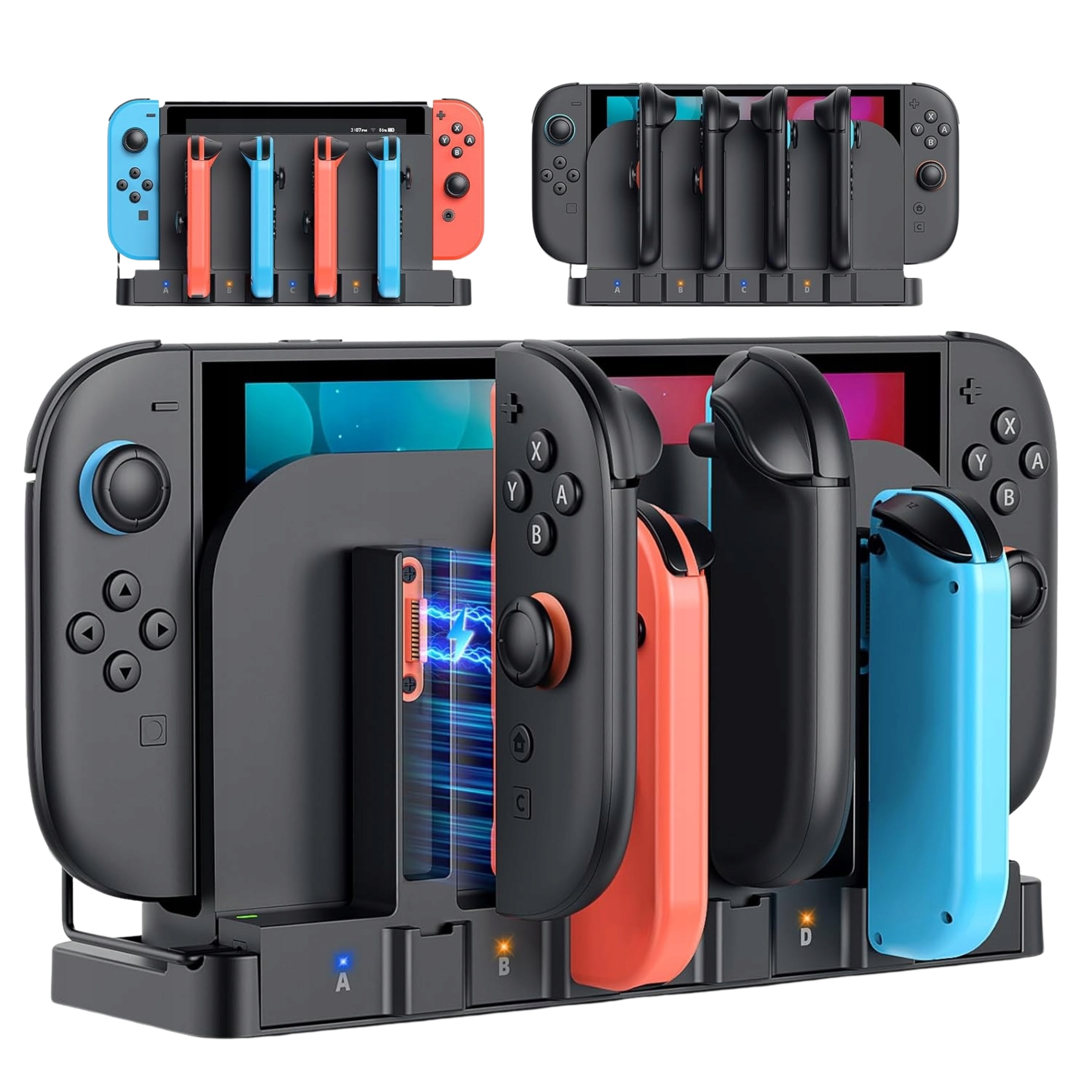 Stacja Ładująca JoyCon Nintendo Switch OLED 9w1 Ładowarka Kontrolerów Padów