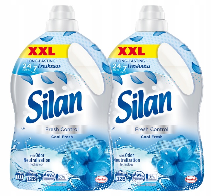 Levně Silan Fresh Control Cool Fresh Tekutá aviváž 2x2,772L (252 praní)