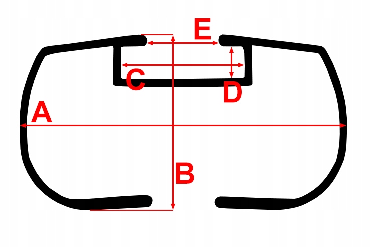 BAGAŻNIK DACHOWY NA RELINGI BELKI OTWARTE UNIWERSALNY ALUMINIOWY 123 CM KPL Szerokość belki 56 mm