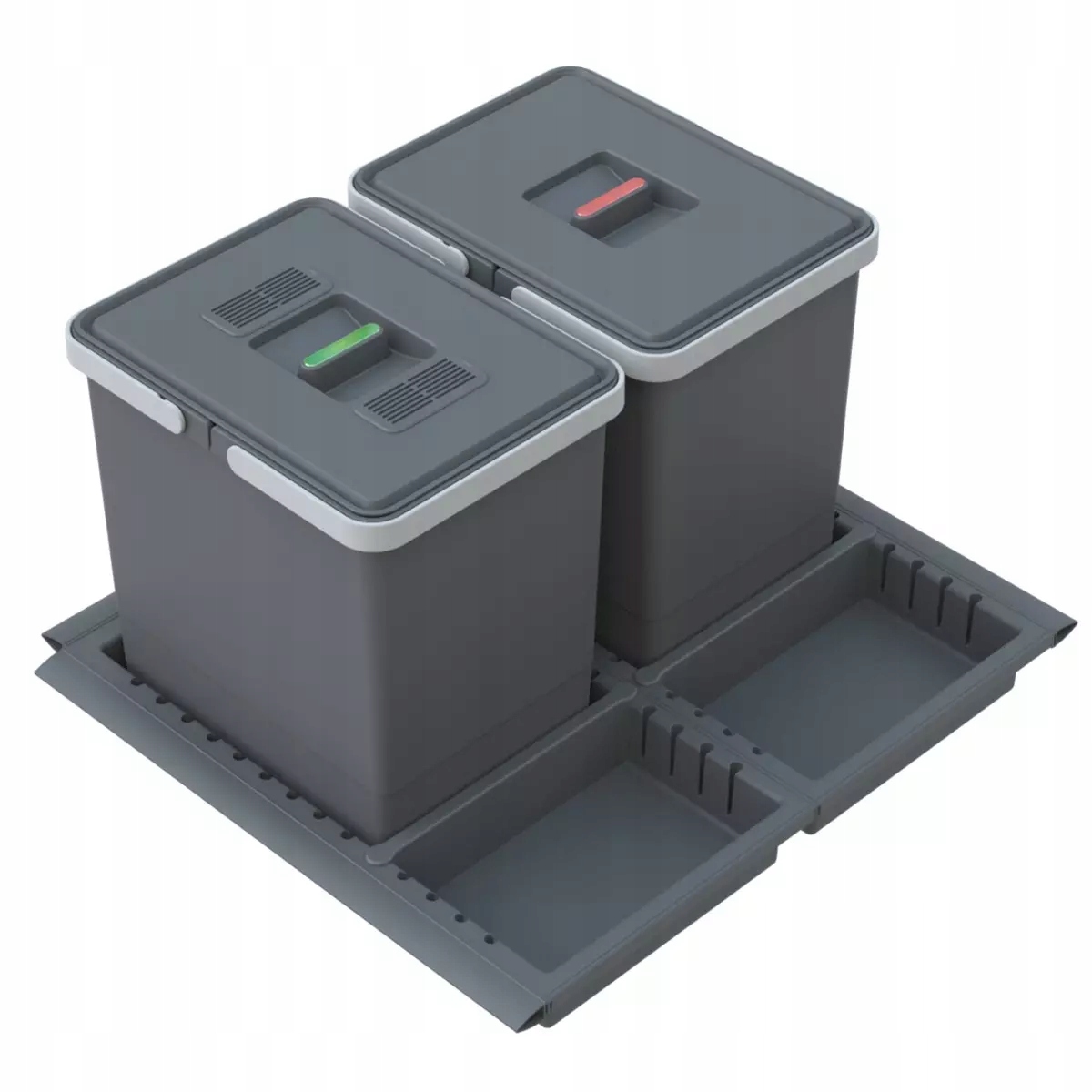 Kosz na śmieci do szuflady 60 Elletipi sortownik do segregacji 30L 2x15L