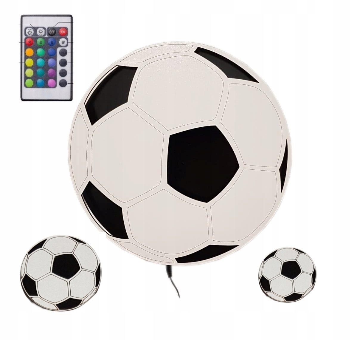 Lampka nocna LED RGB PIŁKA ZASILANIE sieciowe