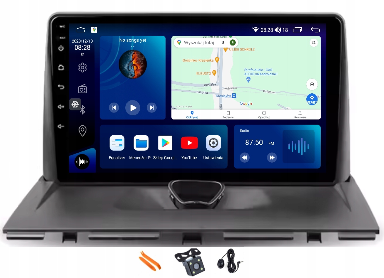 Rádio Android Gps Qled Carplay Lte 128GB Fiat Scudo Citroen Jumpy 07-16