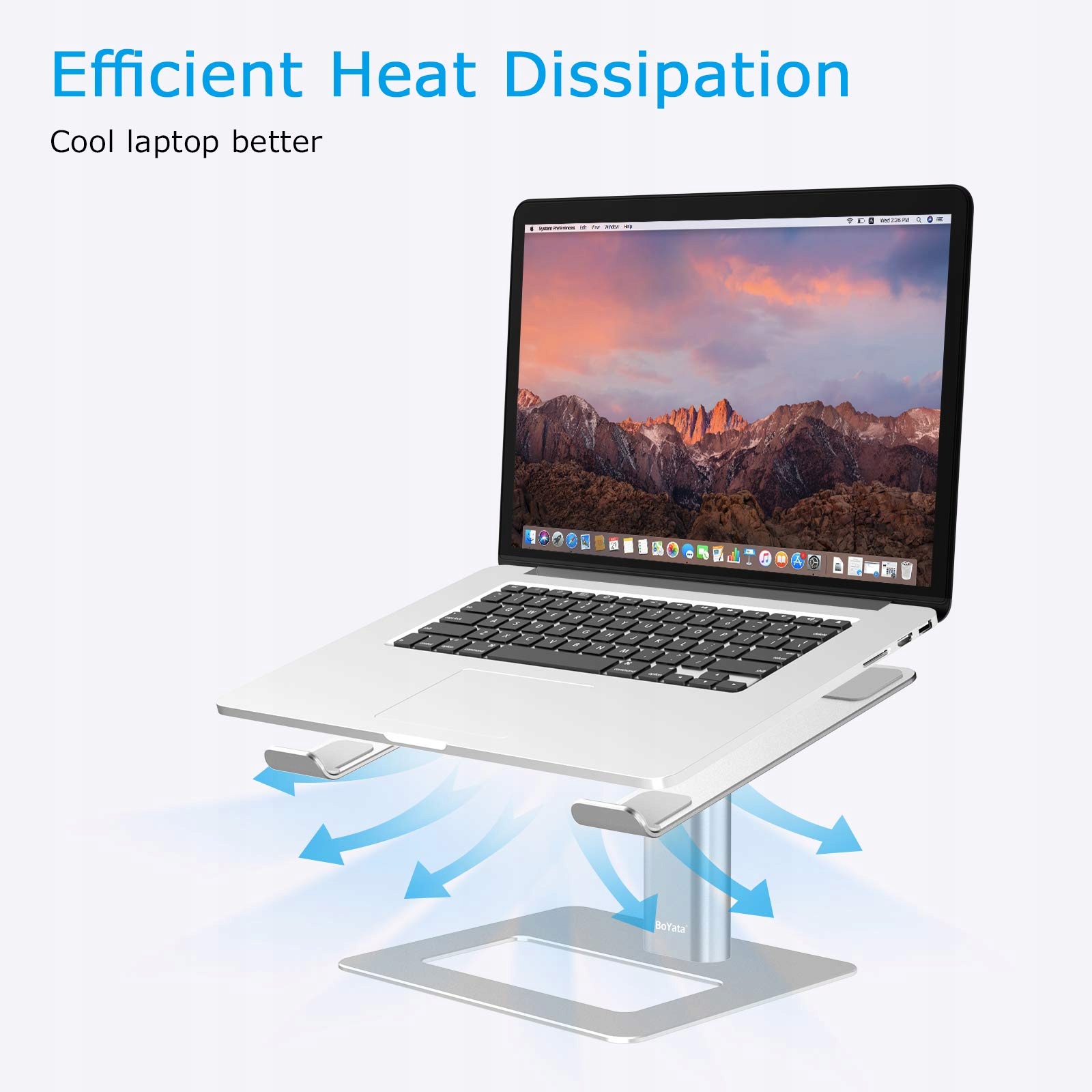 BOYATA REGULOWANY STOJAK NA LAPTOPA ALUMINIOWY DO 10-17 CALOWYCH NOTEBOOKÓW — miniatura 5