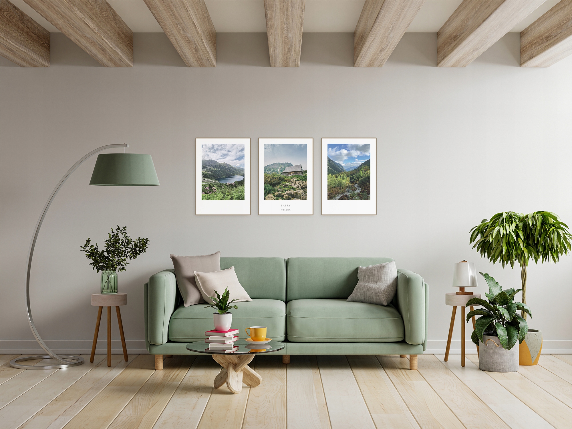 ZESTAW PLAKATÓW A4 TATRY POLSKA GÓRY NATURA ZIELEŃ Wysokość produktu 29.7 cm