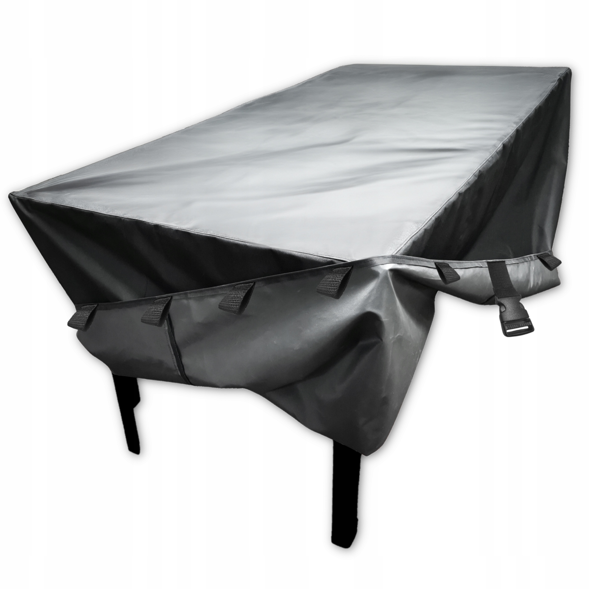 Potah Na Stůl Zahradní Nábytek Voděodolný Plachta Černý Obvod 900