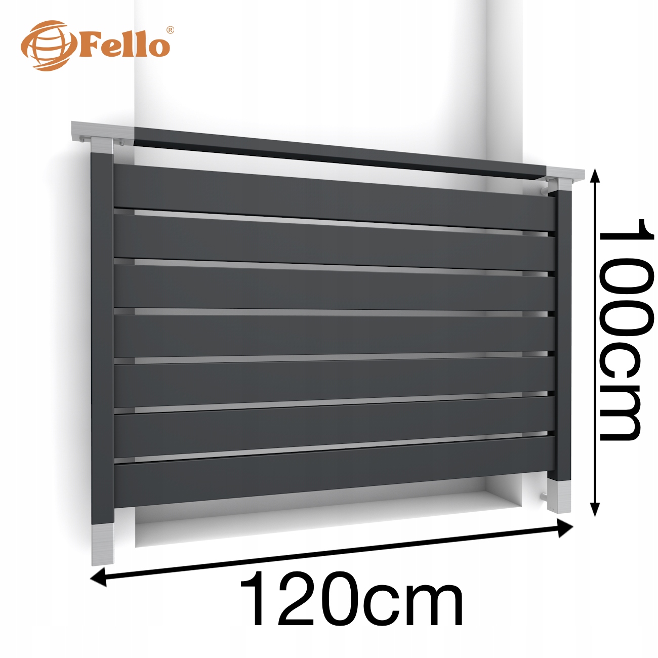 CLASSIC7 Francúzsky balkón 120 cm Balustrada Ral