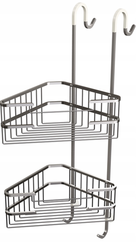 Rohový sprchový kôš dvojitý pravý (chróm)