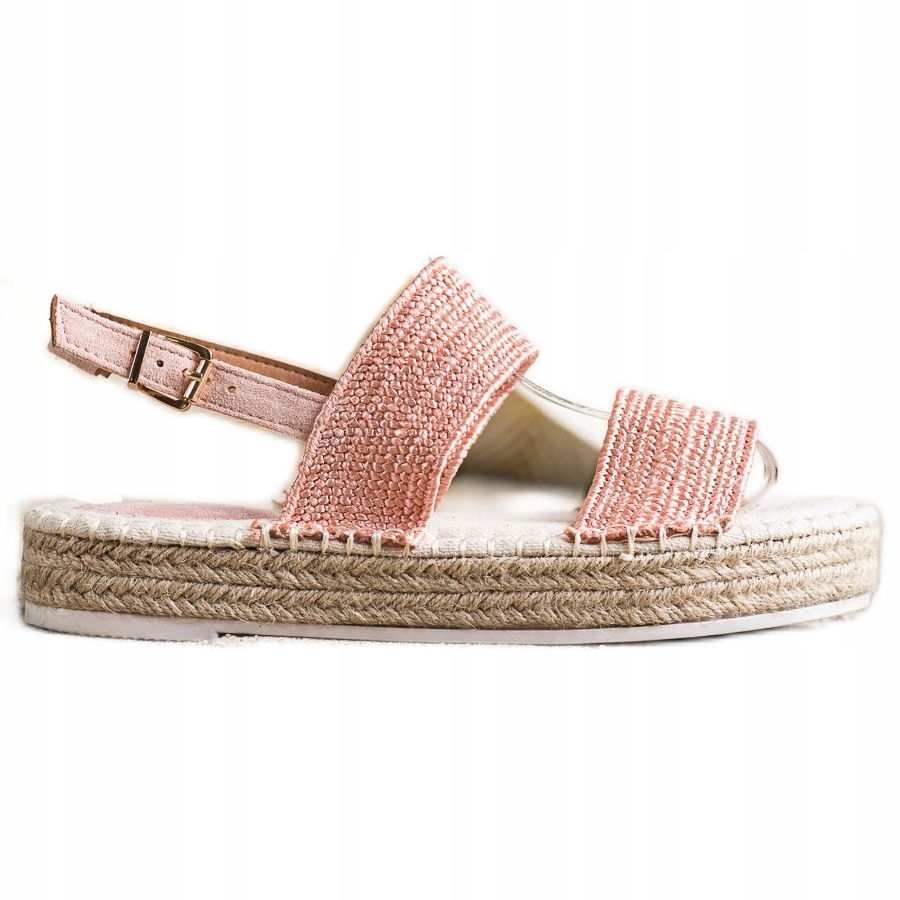 

Różowe Tkanina Buty Sandały Shelovet r.39