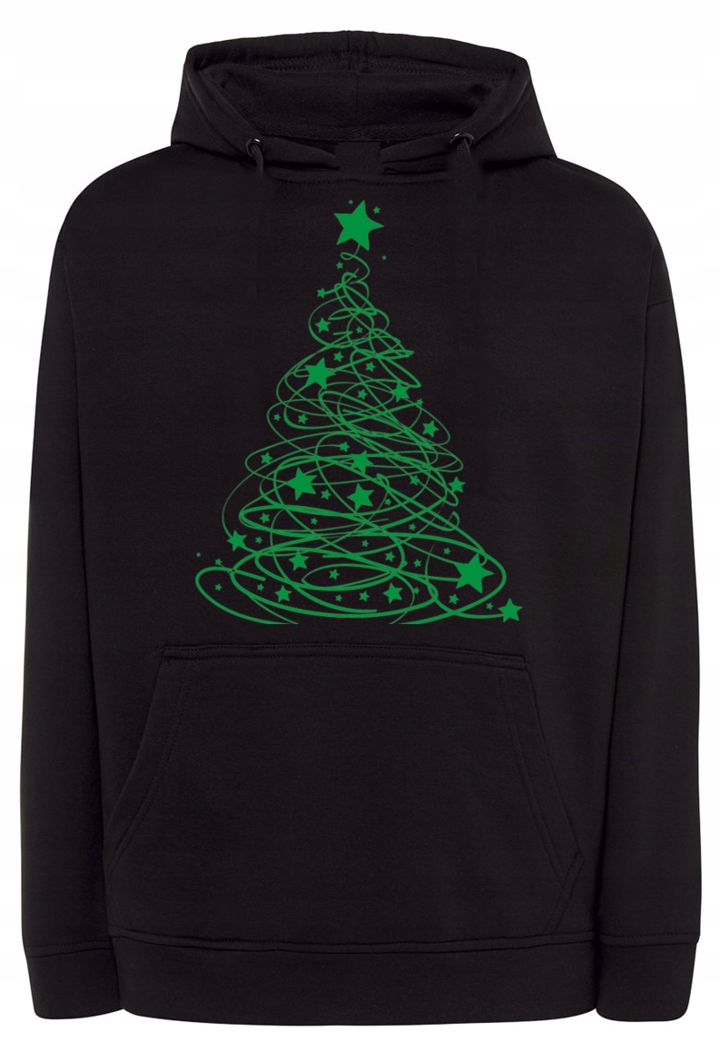 Pánská mikina s vánočním potiskem zelená Vánoční stromek 3XL