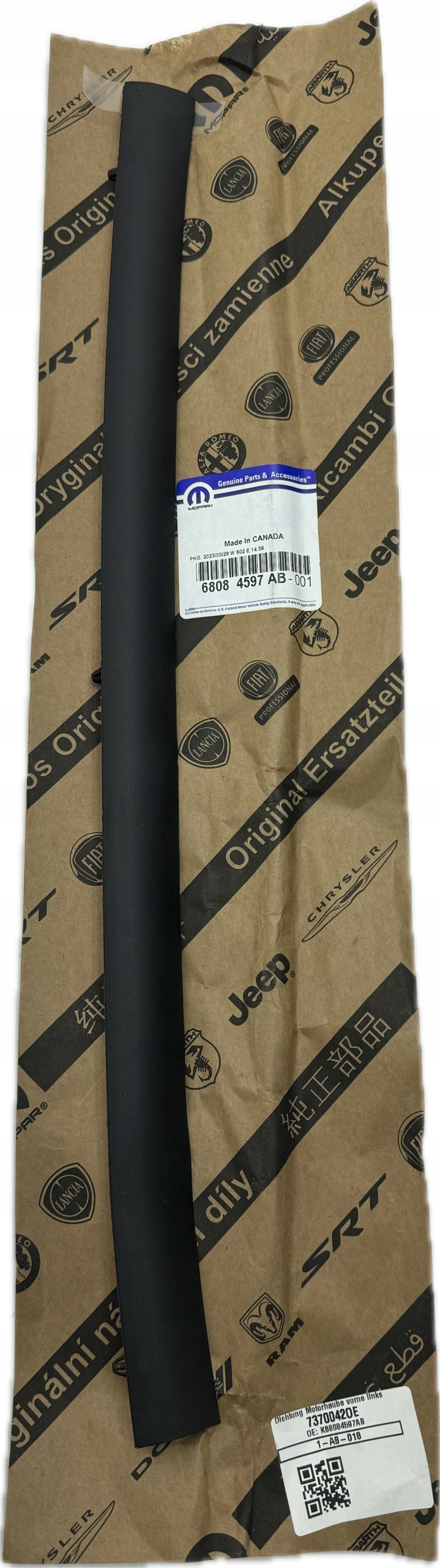 USZCZELKA MASKI LEWA JEEP GRAND CHEROKEE OE K68084597AB