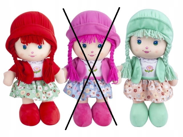 LALKA DUŻA SZMACIANA 38 CM PRZYTULANKA MASKOTKA Kod producenta ND17_ZB-144747