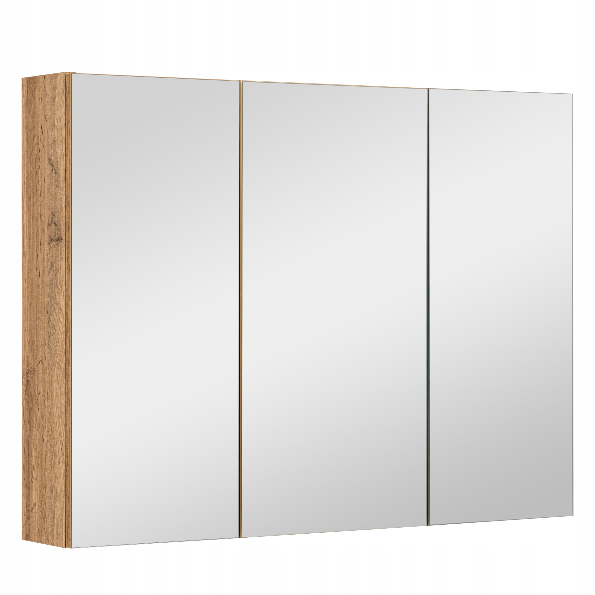Szafka Łazienkowa Z Lustrem Lustrzana Wisząca Do Łazienki Dąb Wotan 80 cm