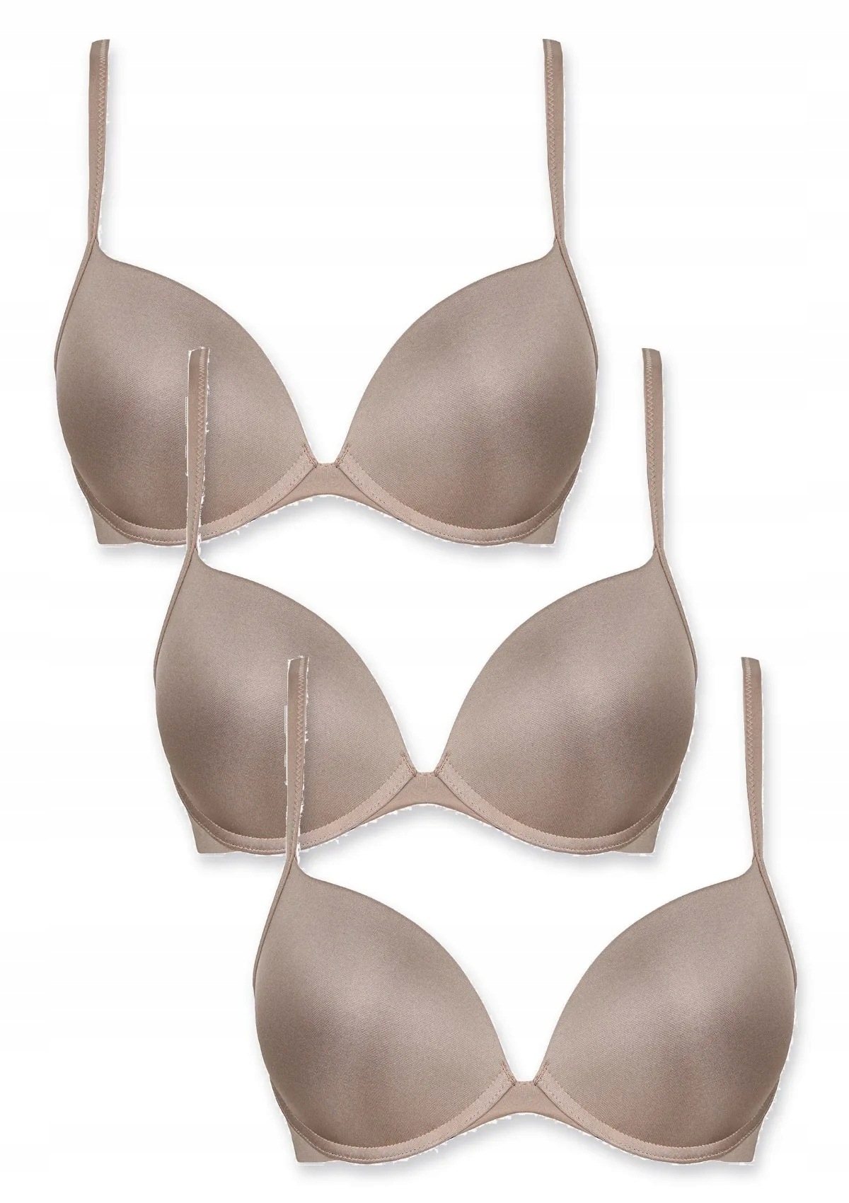 Sielei 1358 push-up podprsenka z mikrovlákna 3 ks hnědá 85B