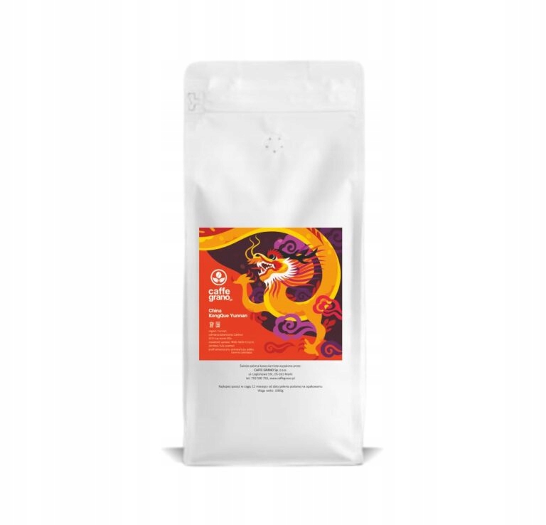 Káva Zrnková 1kg KongQue Yunnan Arabica Čerstvě Pražená Caffe Grano