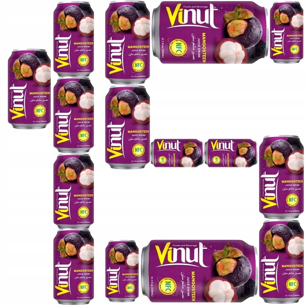 Levně 15 x Nápoj z ovoce Příchuť Mangostanu Vietnamský Mangosteen Drink 330 ml Vinut