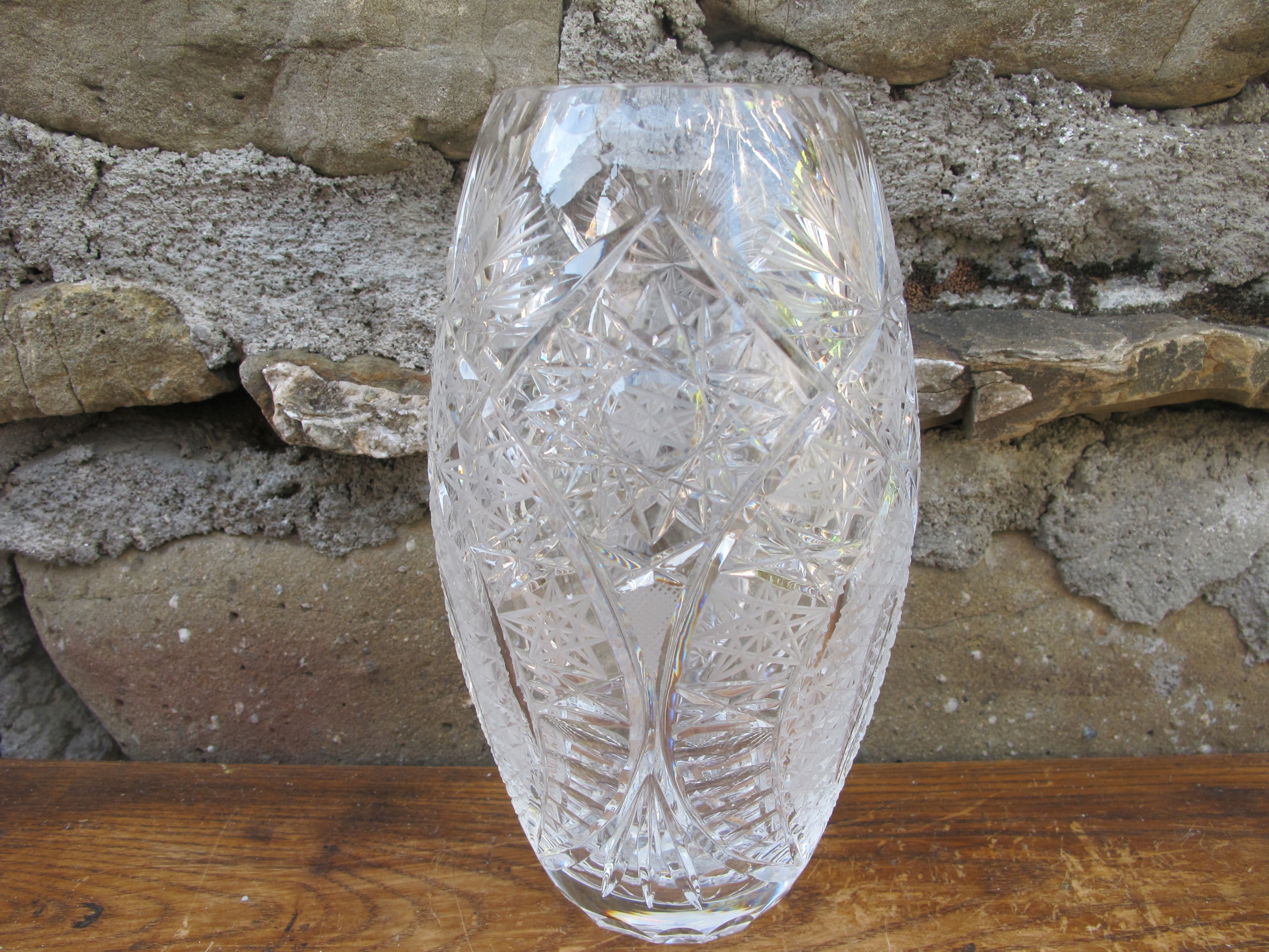 Piękny Masywny Wazon_HUTA HORTENSJA PRL