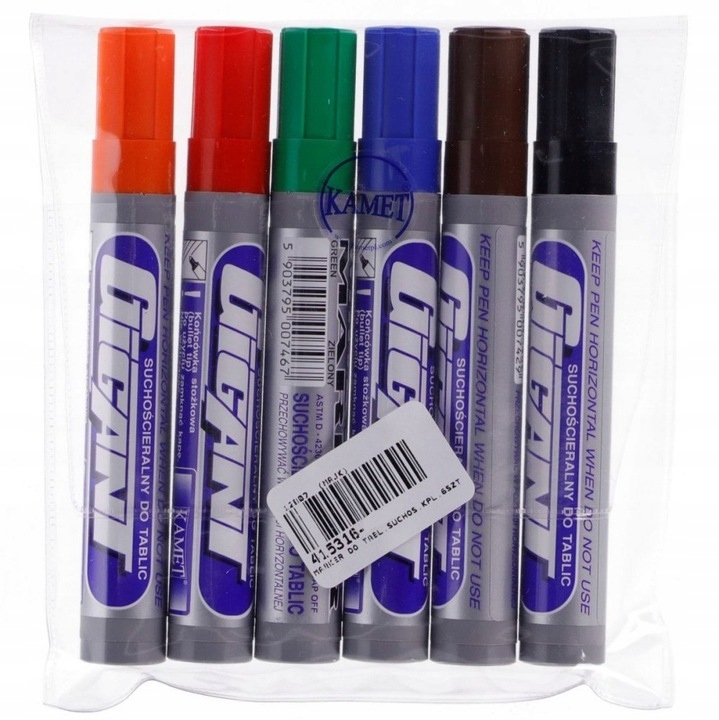 

Marker Do Tablic Suchościeralnych Kamet 6 Szt MIX