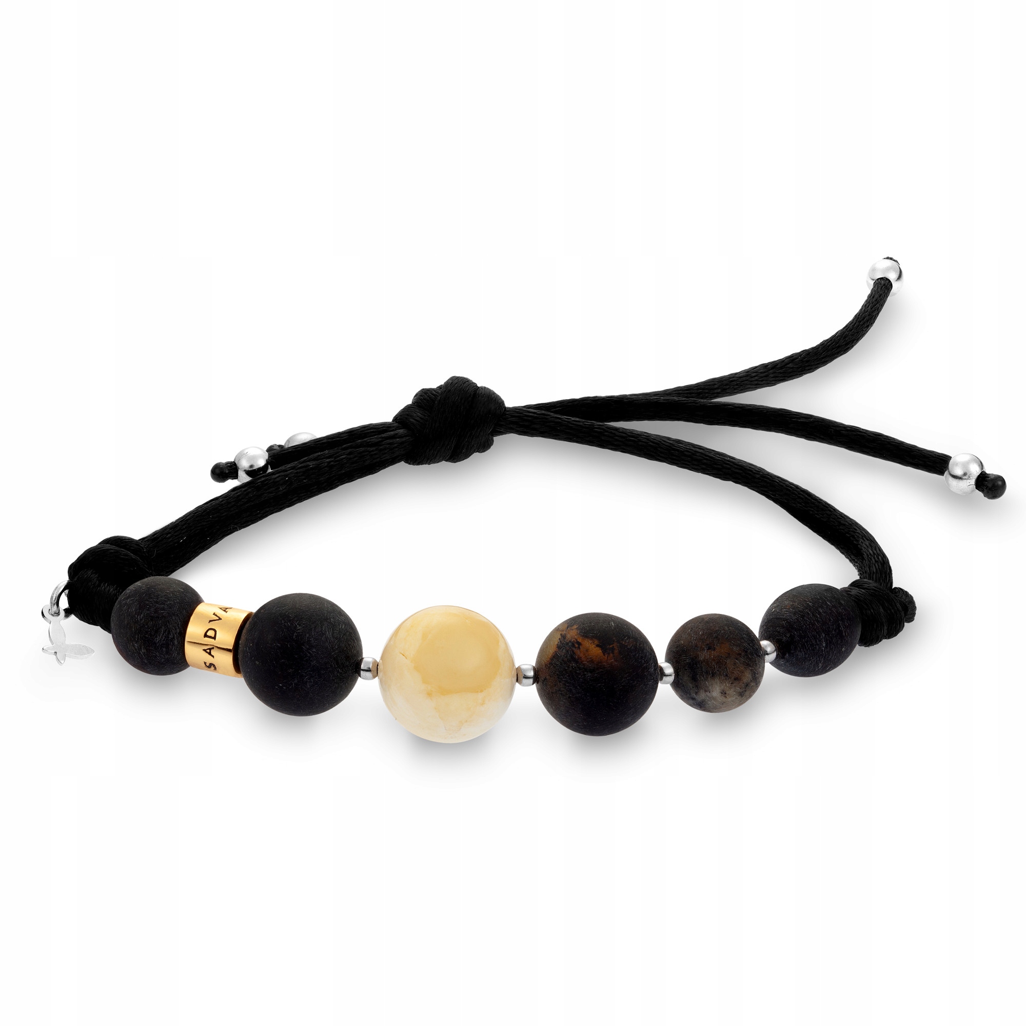 

Bransoletka pozł przekładka bursztyn kreda Sadva