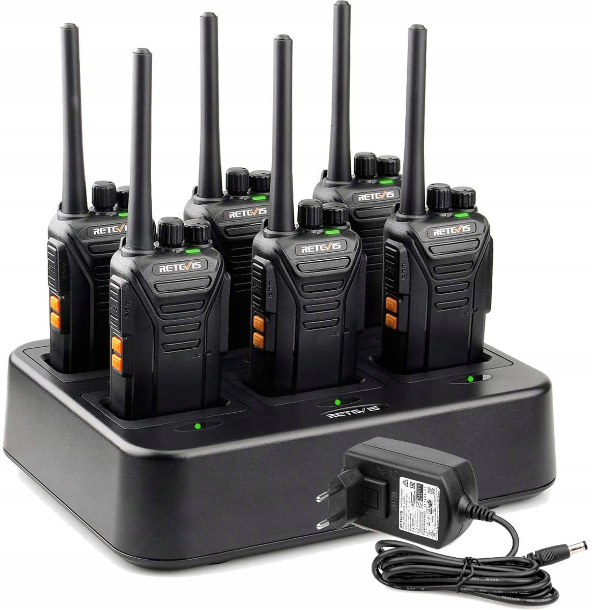 Retevis RT27 Walkie Talkie PMR446,Krótkofalówka Z 6-DrożNą łAdowarką,6 szt.