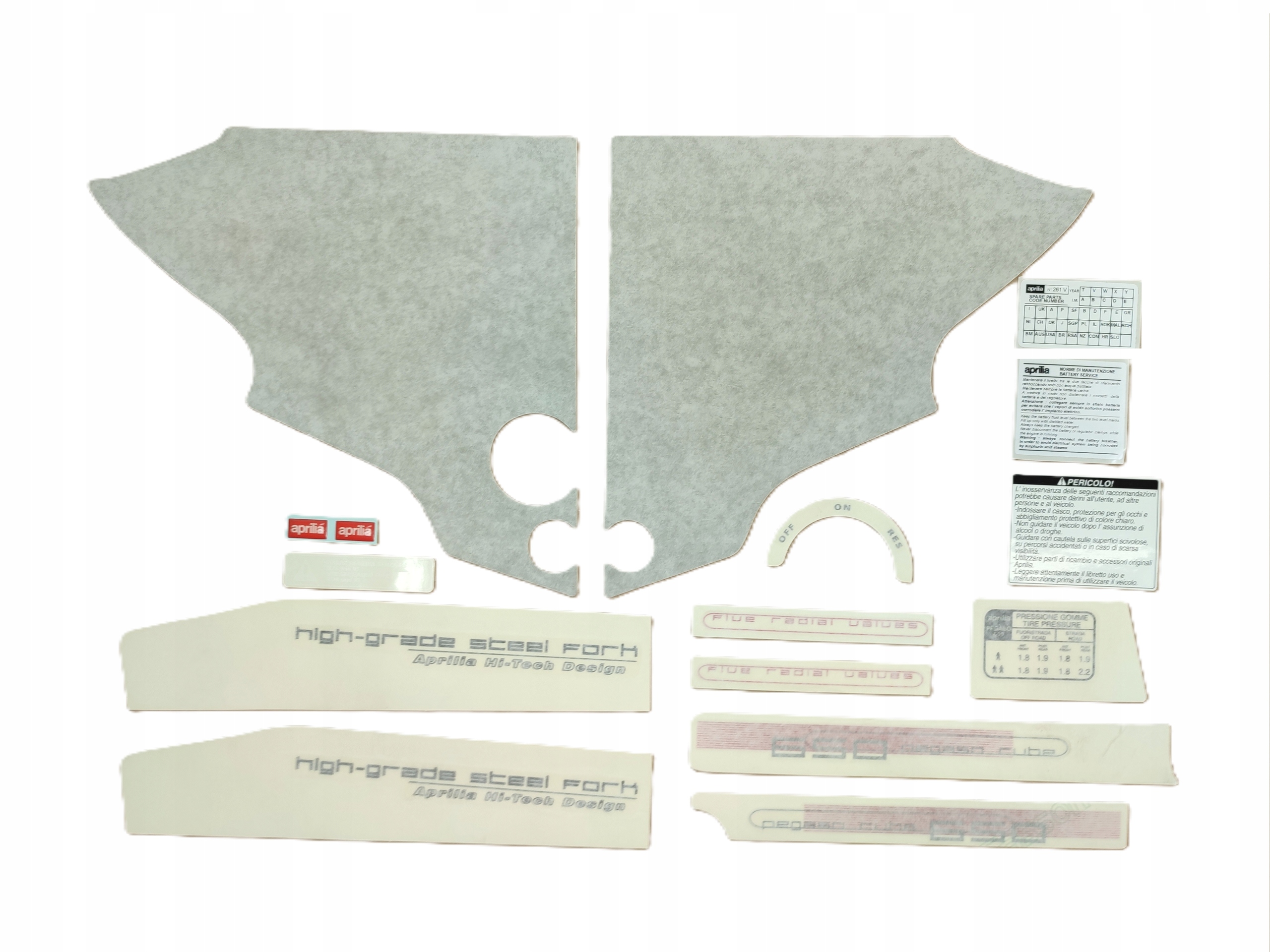 Sada Nálepiek Aprilia Peg 650 Gray Mercury 1997-2000 AP8157685 260451