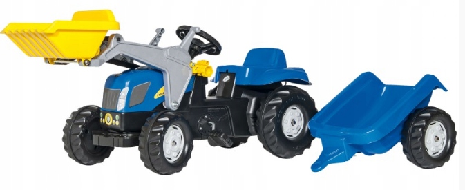 Traktor New Holland Z Łyżką Napęd Na Pedały Z Przyczepą Rollykid