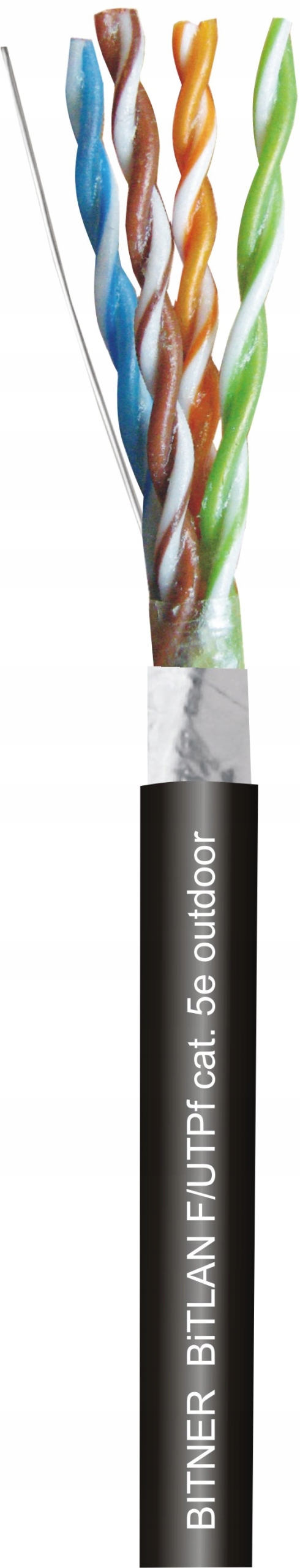 Przewód teleinformatyczny ekranowany ziemny F/UTPf 5e 4x2x0,5 1m