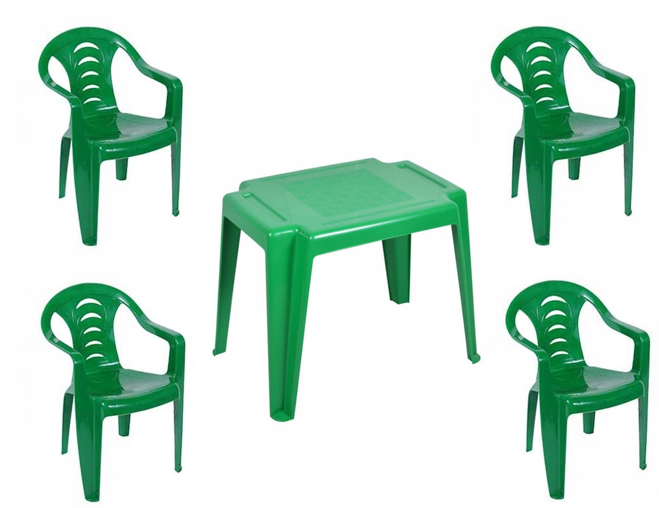 ZESTAW STÓŁ STOLIK + 4 KRZESEŁKA RÓŻNE KOLORY Marka bez marki