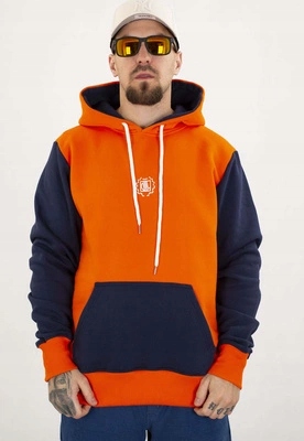 Mikina Diil S Kapucí Small Double oranžovo-modrá