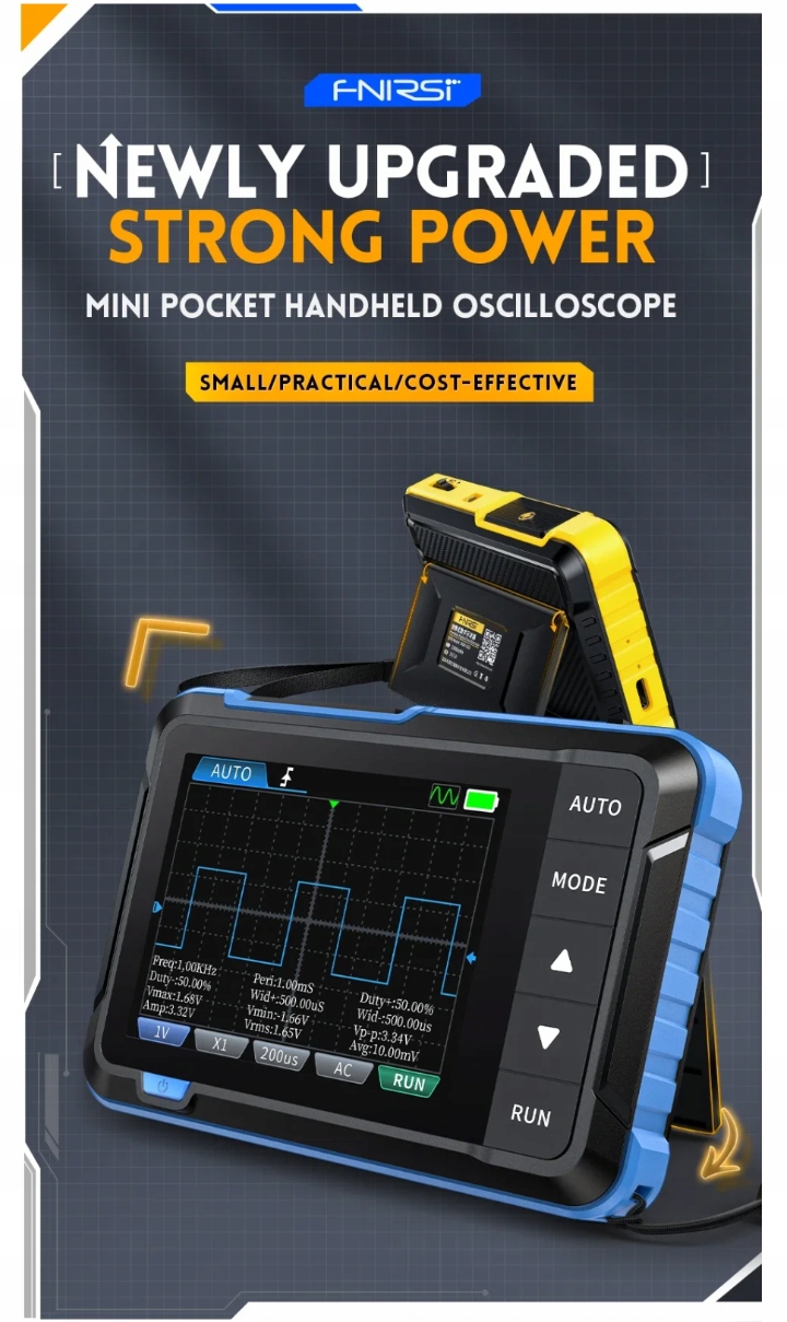 DSO153 mini oscyloskop z generatorem 1MHz 5MSa/s + sonda + adapter Fnirsi Kod producenta Urządzenie pomiarowe FNIRSI DSO-153