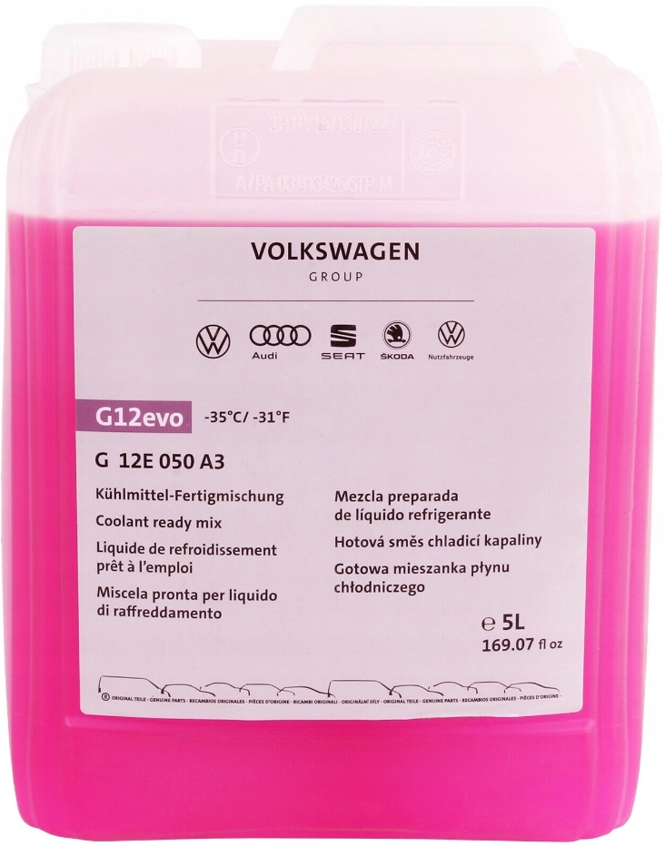 Genuine VW G12 Evo Ready Mixed Coolant 5L - G12E040A3