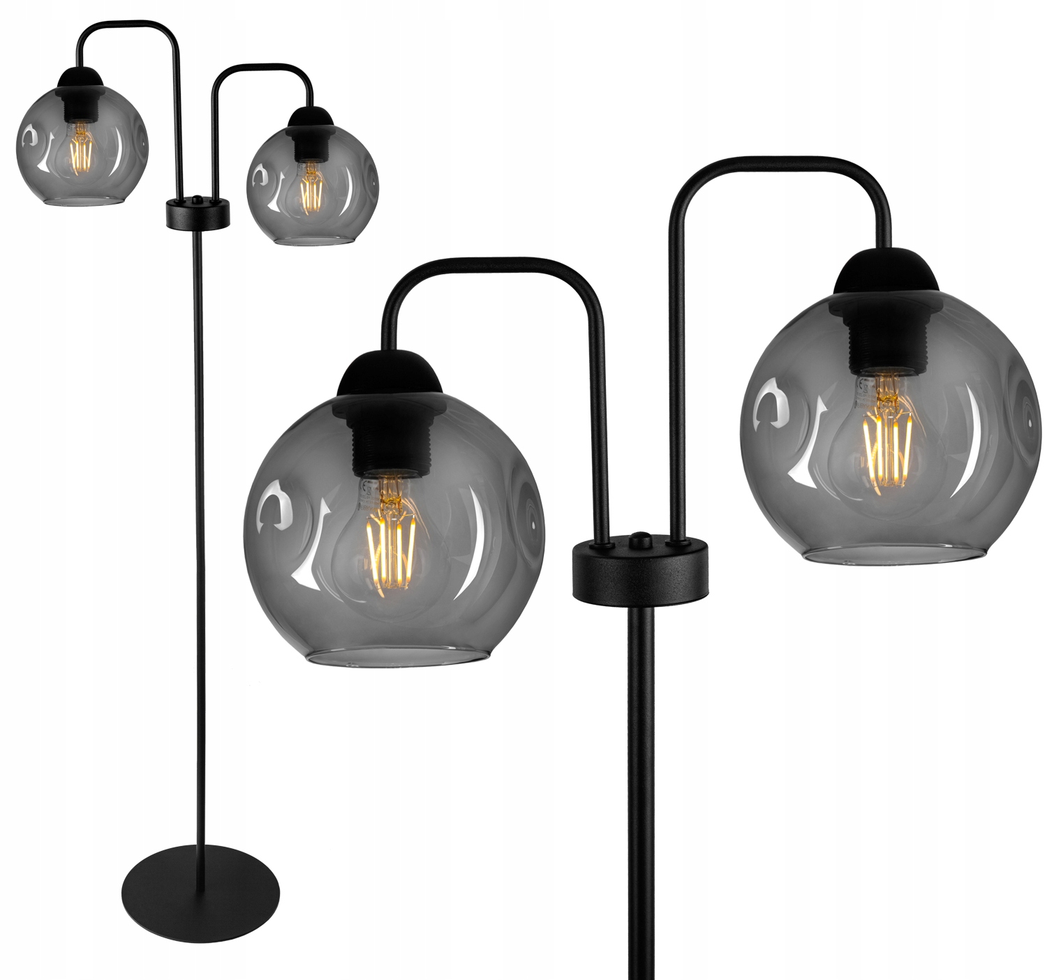 

Nowoczesna Lampa Stojąca Podłogowa Kula Podwójna