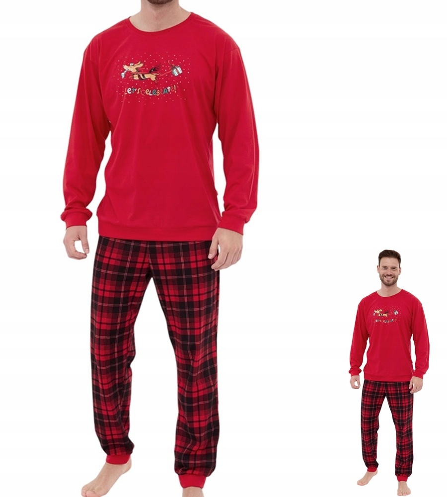 Pánské Pyžamo Cornette 115 Celebrate XXL 52 Červená