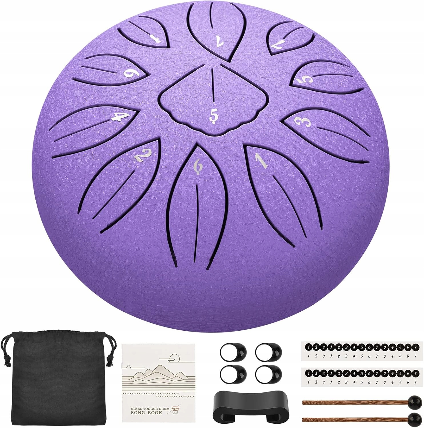 Lekato Ocelový jazykový buben, 15 cm, 11 not, buben ze slitiny oceli