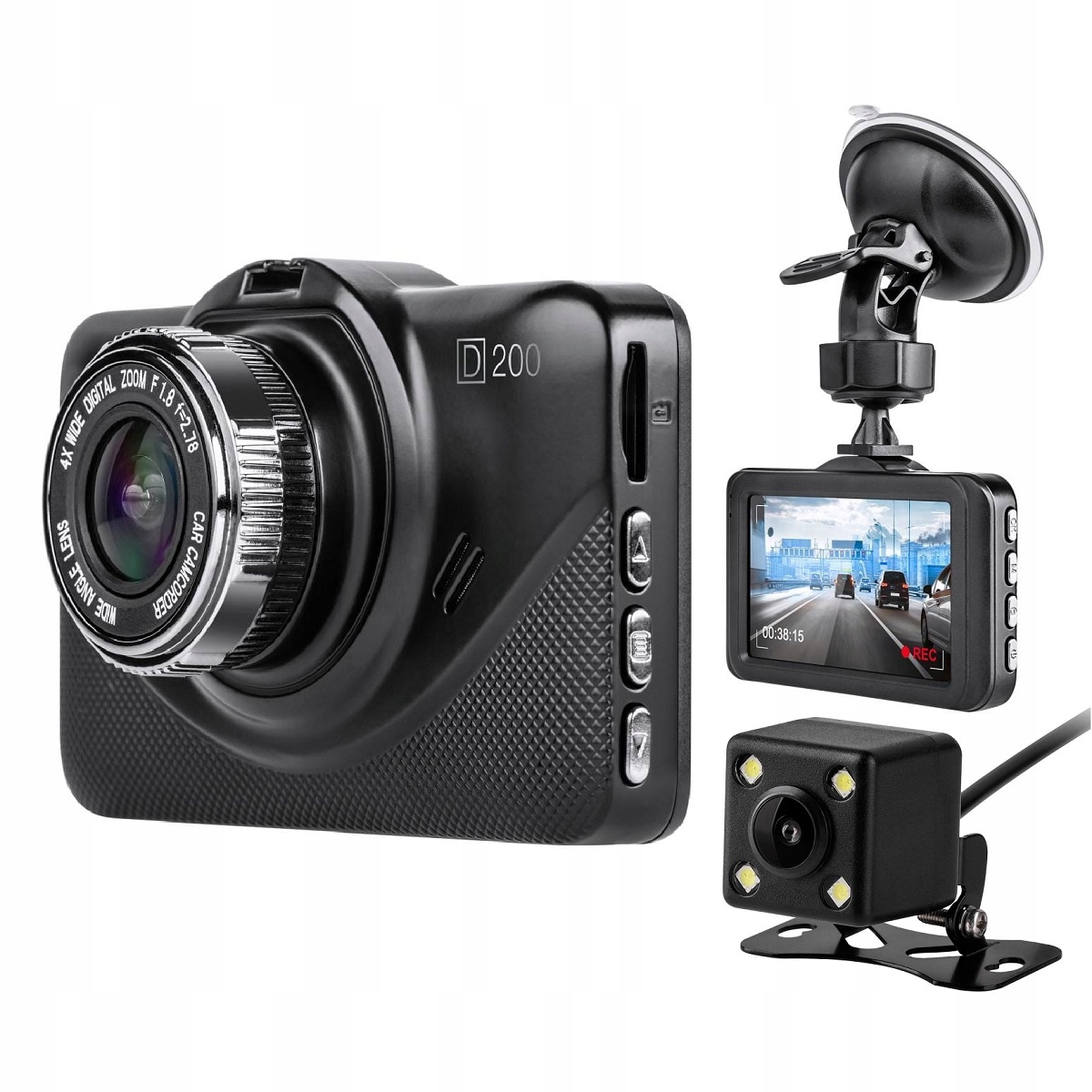 

Rejestrator jazdy Peiying FullHD + kamera cofania