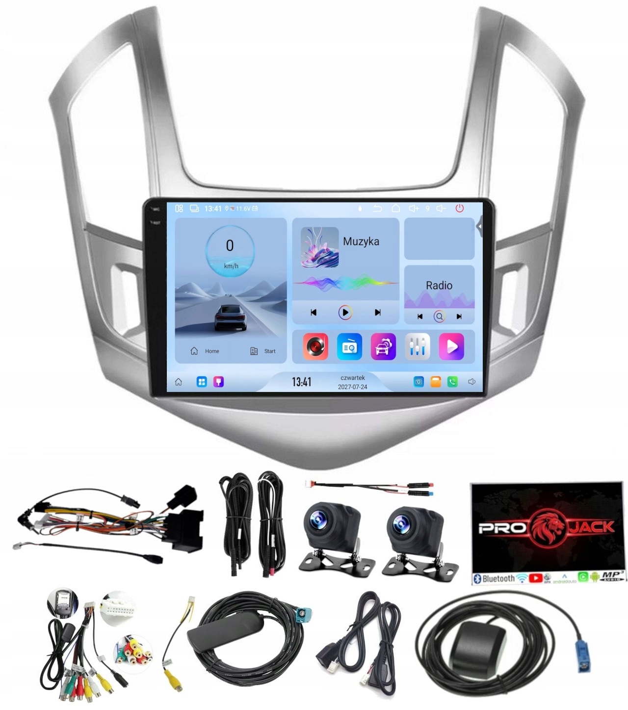 Rádio Navigace Android Carplay Bt Chevrolet Cruze 2012-2015 4GB 64GB Sim