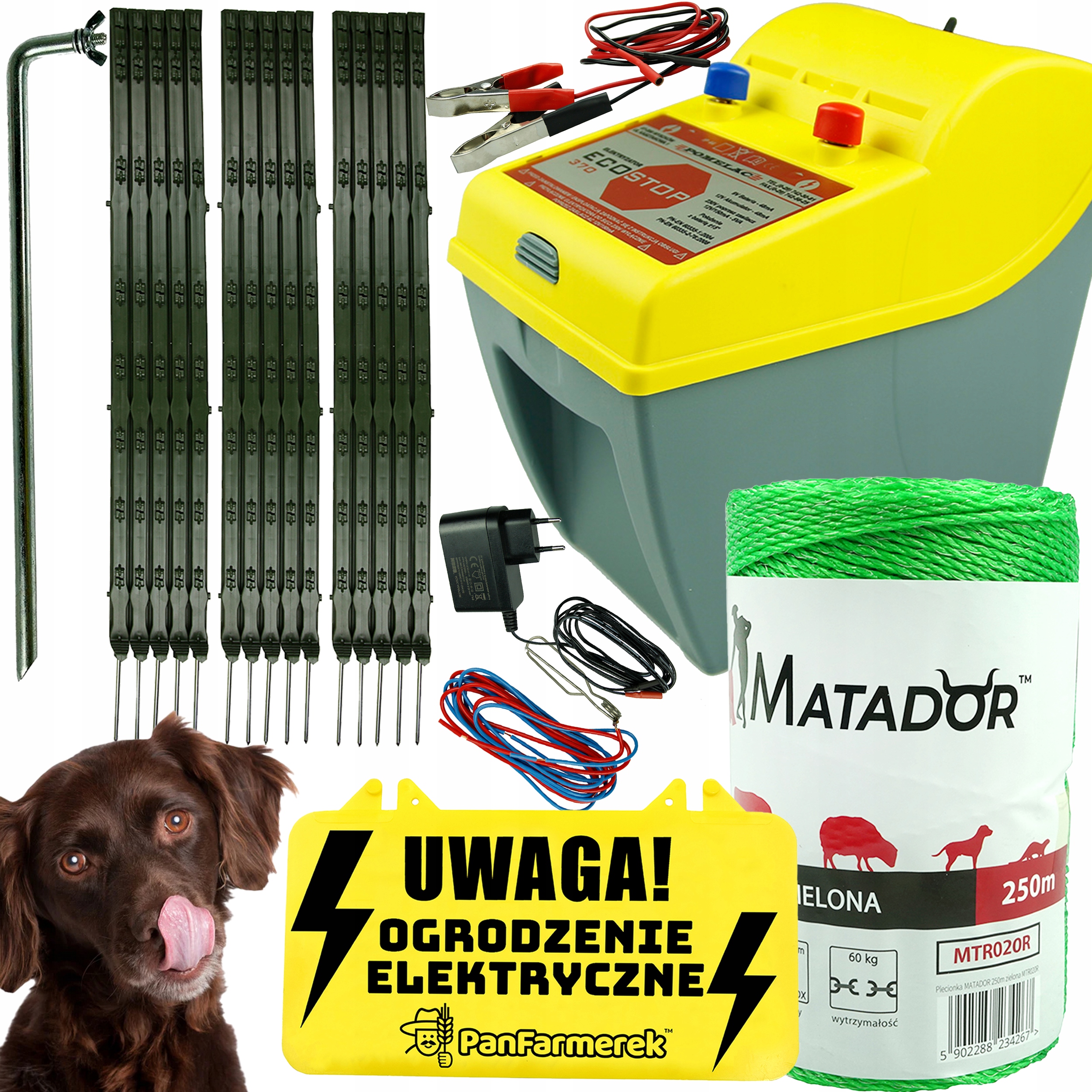 Elektryzator Ogrodzenie dla Psa Zestaw Pastuch Elektryczny Dla Psów Kotów