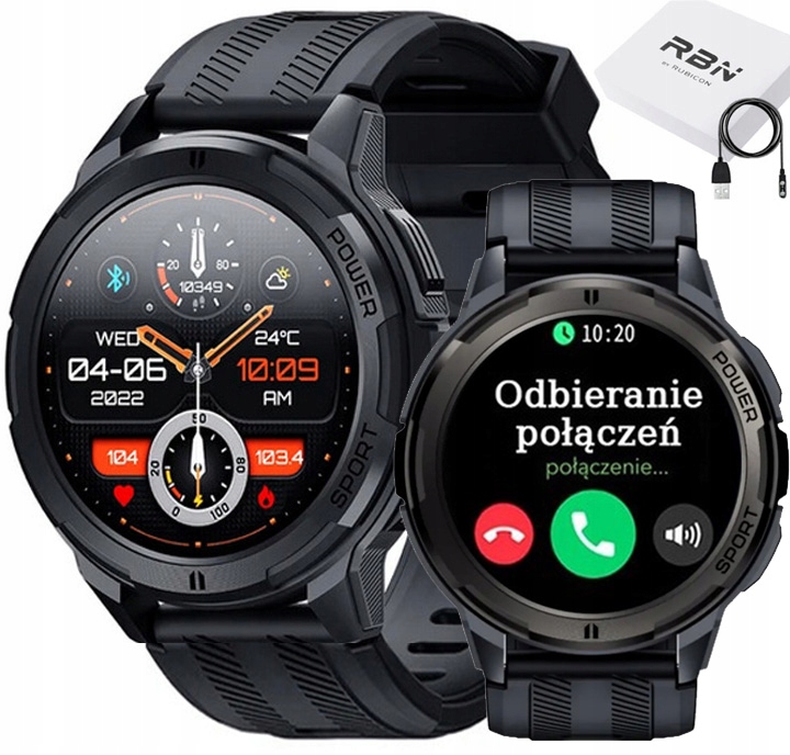 Pánské hodinky Chytré Hodinky Rubicon Rozhovory Always Display Zdravotní Měření