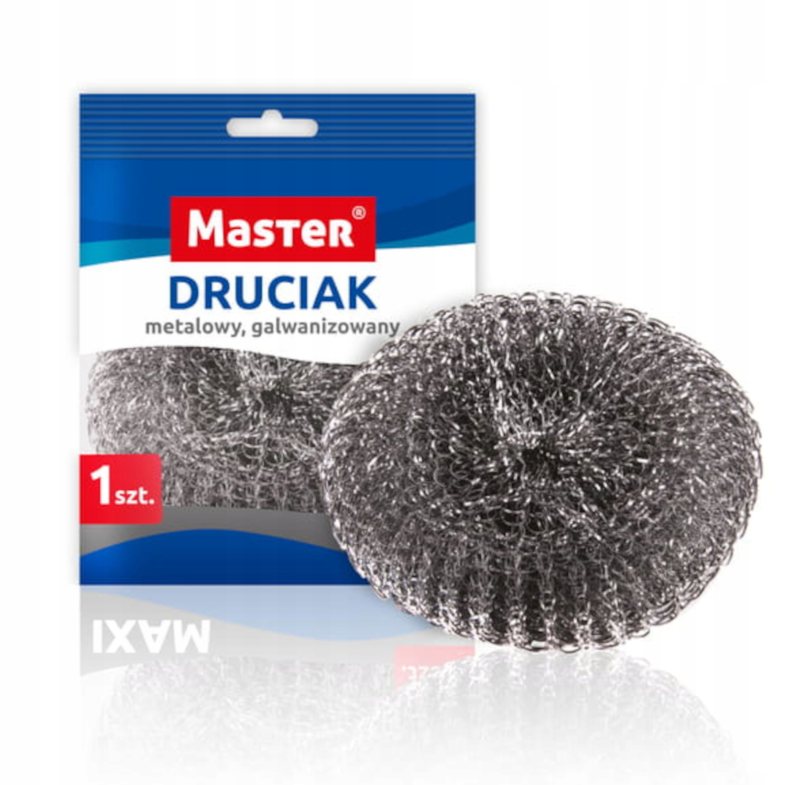 CZYŚCIK ZMYWAK DRUCIAK METALOWY MASTER MAXI OSTRY