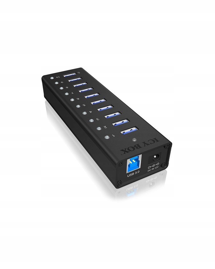 Hub 10-portowy IcyBox Usb 3.0 IB-AC6110 z Usb Ladeanschluss