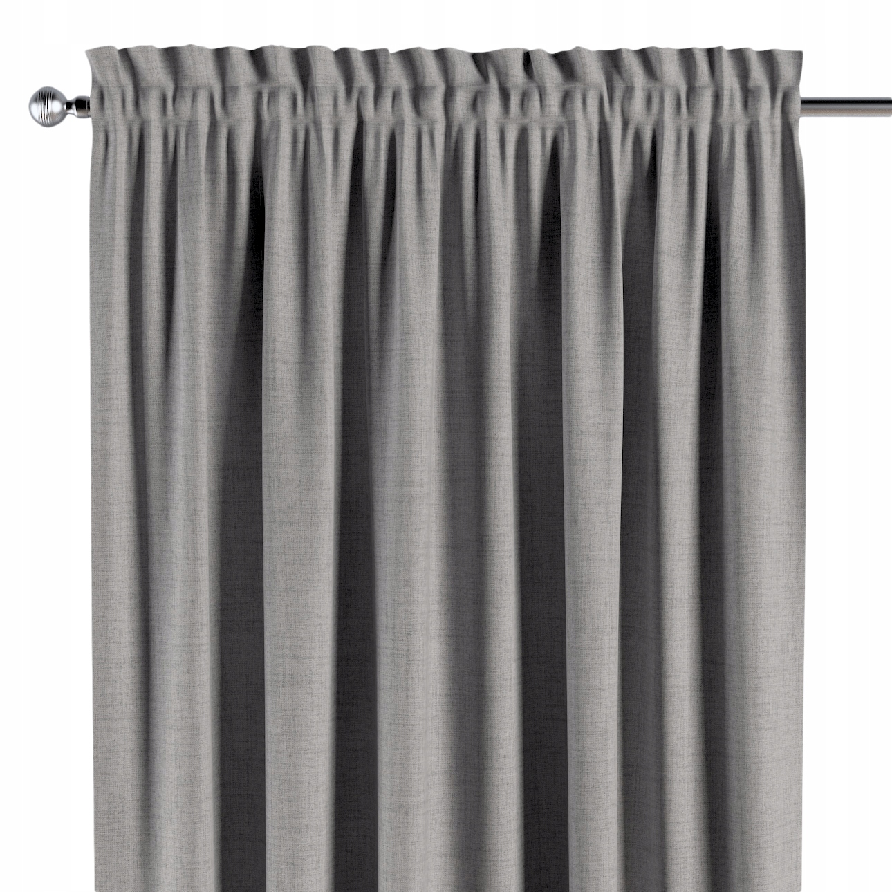 Záves na kanáli s ofinou 1 ks 130x245 cm sivý